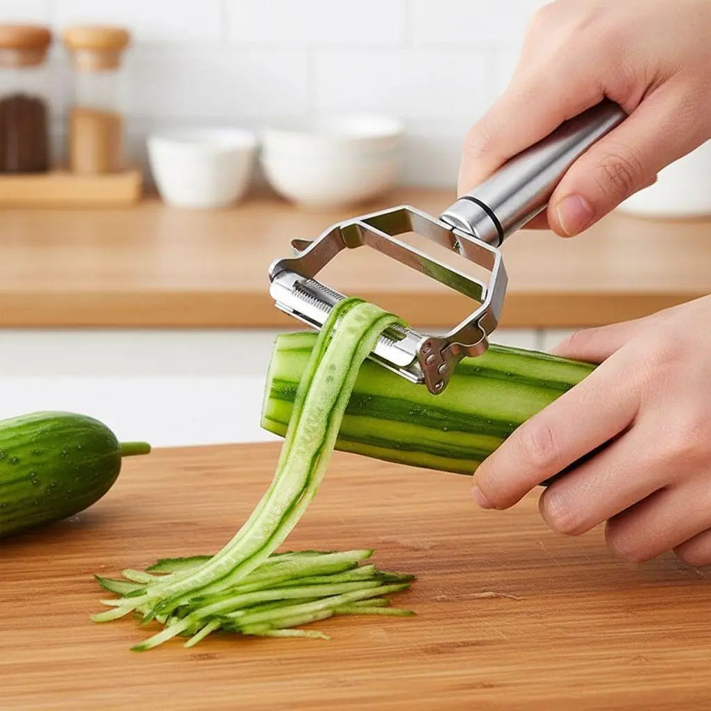 DualEdge™ | 2-in-1 Stainless Steel Peeler & Julienne Slicer
