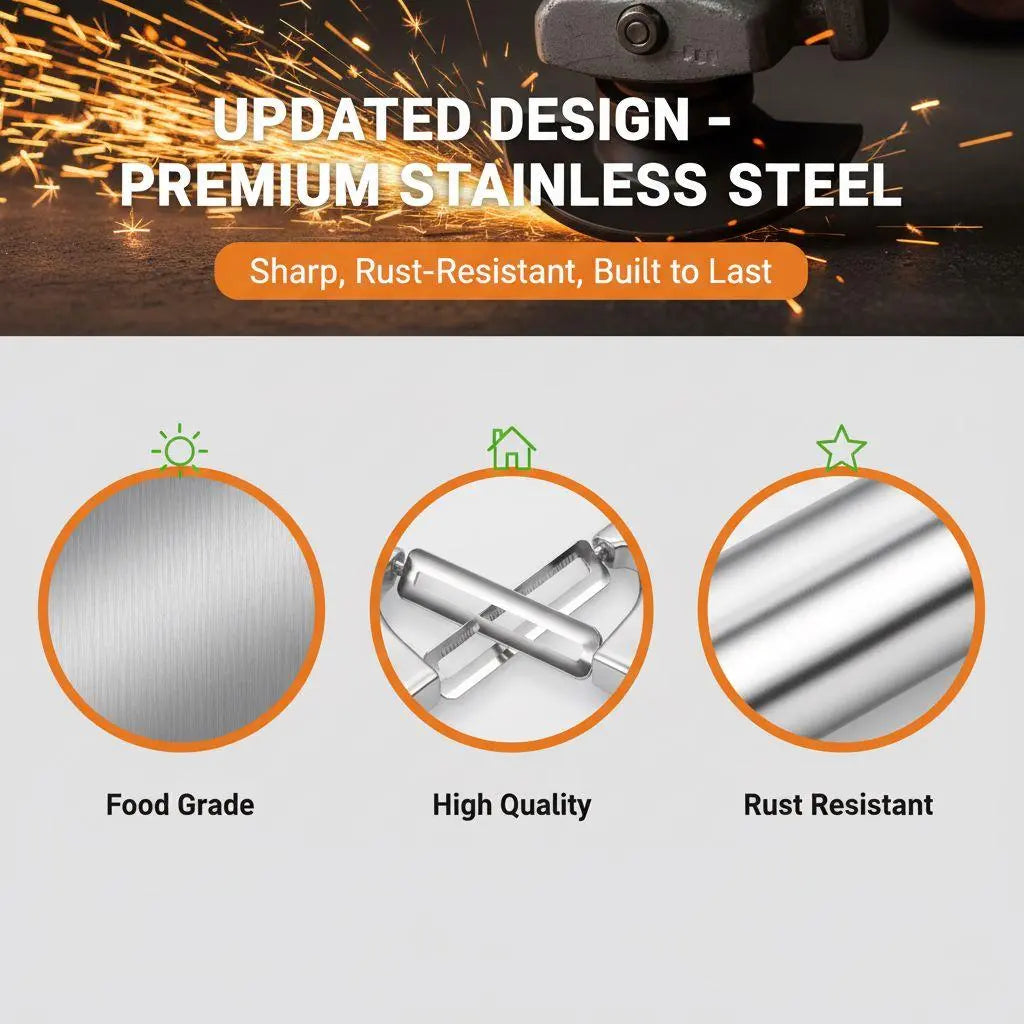 DualEdge™ | 2-in-1 Stainless Steel Peeler & Julienne Slicer