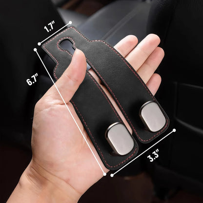 CarHook™ – Universal Heavy-Duty Leather Car Seat Storage Hooks (Pack of 2)