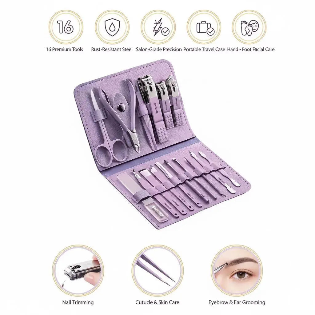 NailCare™ Premium 16-Piece Nail & Beauty Kit